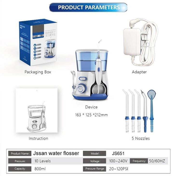 Màquina de raig d'aigua de fil dental