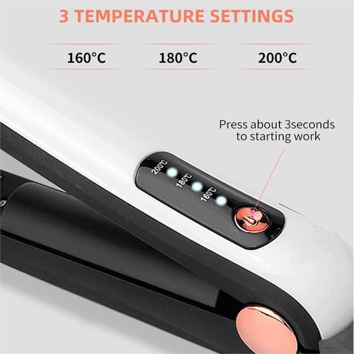 Planxa per al cabell de viatge sense fil recarregable USB